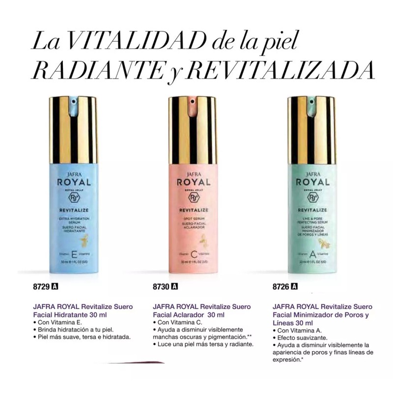 Jafra Set 3 Sueros Faciales Revitalize + Envío Gratis