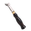 Leather Creaser 0.5mm Regulable Screw Ebony Handle Arc Design Stainless