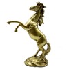 FUNSXBUG Gold Horse Statue Figurines - Resin Standing Fighting Horse