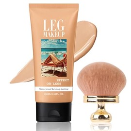 Legs Makeup Waterproof with Brush, No Transfer Body Concealer, Coverage for Vein, Scar, Tattoo for All Skin Tones, 100ML (FAIREST GLOW)
