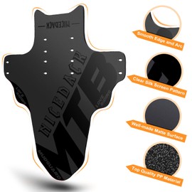 NICEDACK Mudguard Mountain Bike Mudguard Fit 20 - 29 Inch MTB Mudguard Front and Rear Compatible Bicycle Splash Guard, Black
