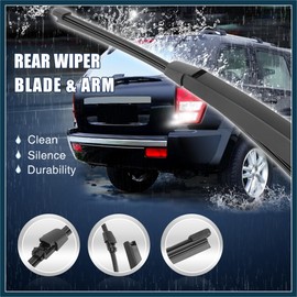 TUCKBOLD Car Rear Windscreen Wiper Blade Arm Set 335mm All Season 6Q6 955 Automotive Parts