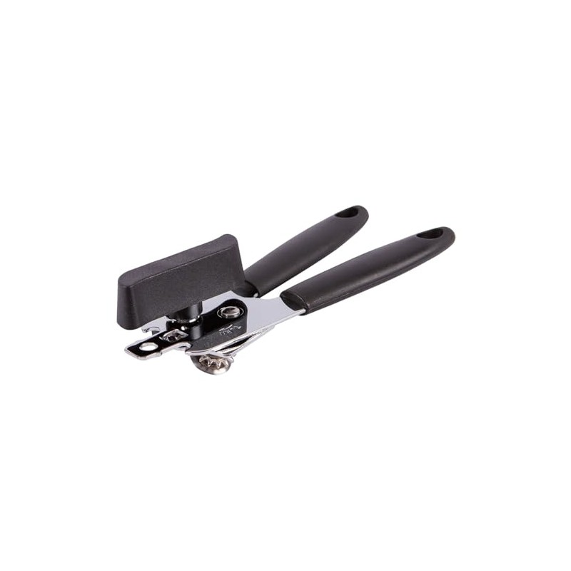 1x Black Deluxe Metal Can Opener - Manual Butterfly Kitchen