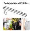 Metal Pill Box,7 Day Stackable Waterproof Travel Pill Box,Aluminum Alloy