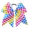 Fish Scale Cheer Bow Mermaid Jumbo Bow Ponytail Holder Bowknot
