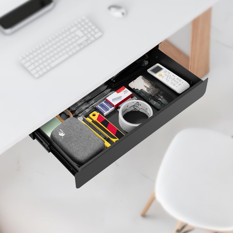 KHAMAL Under Desk Drawer Slide Out - Under Table Drawer