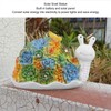 Solar Snail Statue Waterproof Cute Snail Figurine Succulents Garden Ornament