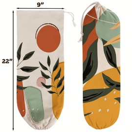 Boho Plastic Bag Holder Bulk 2 Pack Grocery Bag Holder Hanging Plastic Bag Dispenser Washable Shopping Bag Storage Dispensers for Garbage Bags Organizer Boho Kitchen Décor - 06