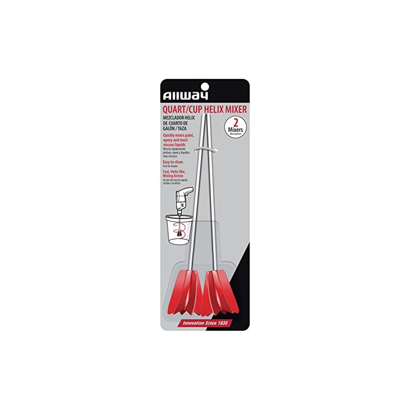ALLWAY HMQ Helix Paint Mixer Drill Attachment for 1-Quart and