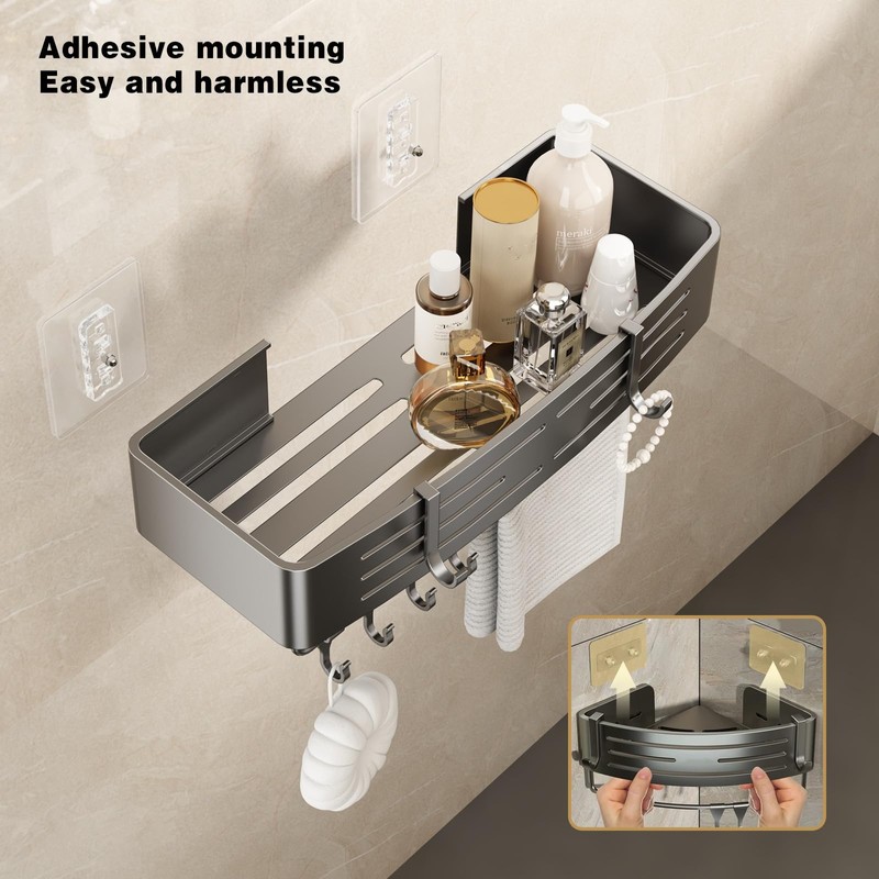 VOLPONE Shower Caddy No Drilling Shower Shelves for Inside Shower