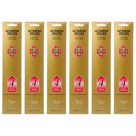 Gonesh Classic No.4 Incense Sticks, Pack of 20, Set of 6