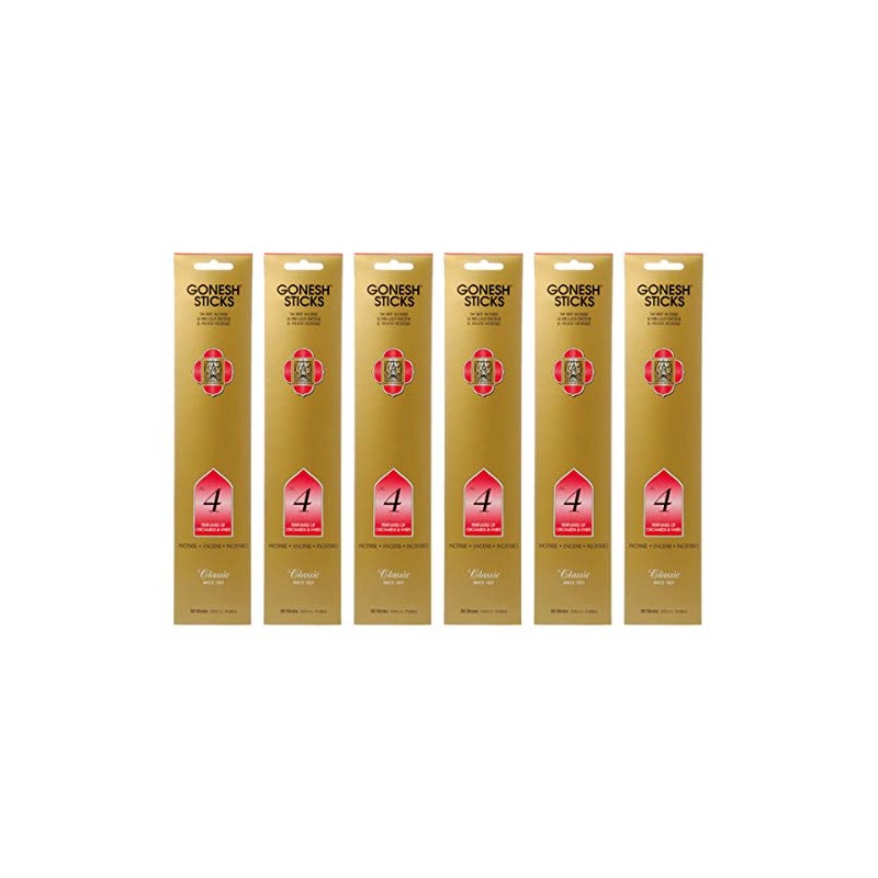 Gonesh Classic No.4 Incense Sticks, Pack of 20, Set of