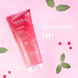 Melvita Shower Gel - L'Or Rose - Refreshing Body Care - Rose Berry and Menthol Oil - 200ml