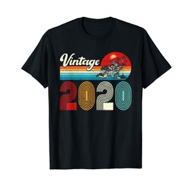 Vintage 2020 Funny 4th Birthday Gifts 4 Years Old Retro T-Shirt