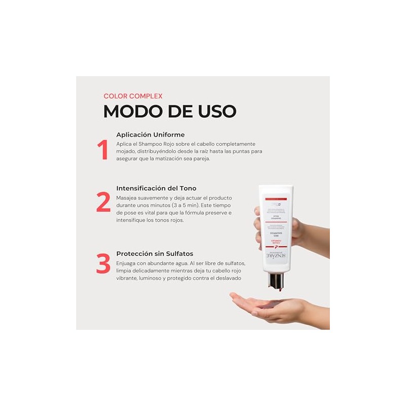 SHAMPOO MATIZADOR ROJO DE 300ML SIN SULFATOS