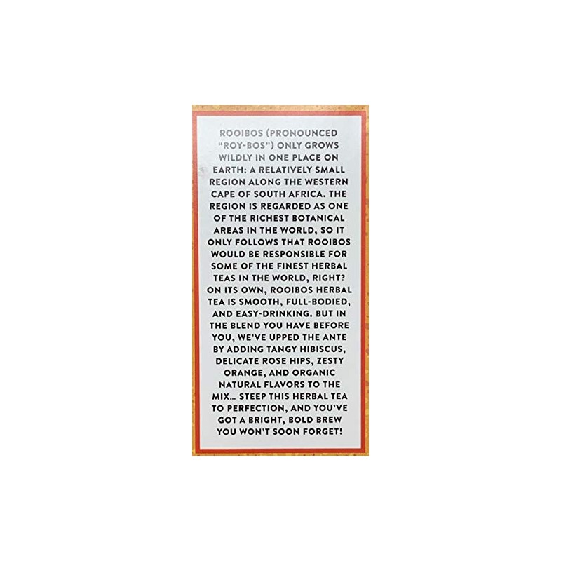 Trader Joes Organic Blood Orange Rooibos Herbal Tea Blend, Flavored