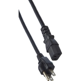 PC AC Power Cord Cable 3 Prong Replacement US Plug 5' Standard PC Computer Monitor