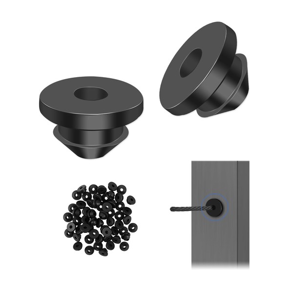 300 Packs Cable Railing Rubber Grommets for 1/8" 5/32" 3/16"