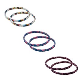 Noren Hair Rubber Hair Rubber Ring Hair Rubber Hair Rubber Ring Hair Rubber (Black - Set of 6) / Made in Japan Hair Accessories, Hair Arrangement, Japanese Style, Simple, Durable, Hard to Cut/Japanese