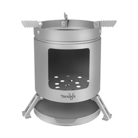 Tentock Outdoor Titanium Wood Stove Portable Camping Stove Wood Stove Foldable Ultralight Stove Wood for Cooking Picnic Outdoor (Wood Stove M)