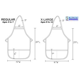 Purple Kids Apron, Extra Large, Poly/Cotton Twill Fabric