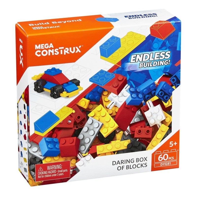 Mega BLOKS DYG81 Box mit Draufblöcken, 60 Stück