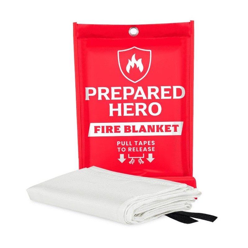 The Prepared Hero Emergency Fire Blanket - Simple and Easy