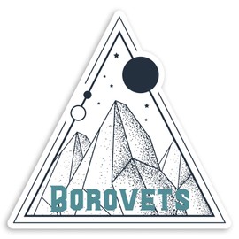 2 x 10cm Borovets Bulgaria Vinyl Stickers Ski Snowboard Luggage Sticker #30387 (10cm Wide)