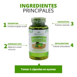 Leucaps Luteina Zeaxantina, Betacaroteno Para Vision Caps Zn Sabor Sin sabor
