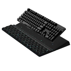 Jinaply Computer Keyboard Stand with Wrist Rest,Comfy Ergonomic Tilted Keyboard Holder,Keyboard Tray Support for Office Home (Blue Starry Sky)
