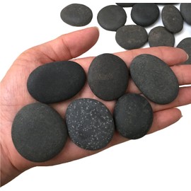 ruidinaways 800g Gray Natural Pebbles Gravel,Smooth Flat River Stones for Painting Arts and Crafts DIY Aquarium Decor Flowerpot Landscaping (3-4.5CM)