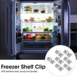 14-Pack Freezer Refrigerator Shelf Clips 304 Stainless Steel Fridge Cooler Shelf Support Replacement Buckle Clips for Refrigerator Freezer Storage