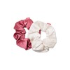 Sonix Scrunchies, Silk Two-Tone Hair Tie Set - Dusty Mauve