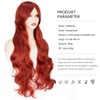 PARXITN Hair Wigs for Women 100 cm Long Curly Red