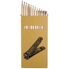 Azeeda 12 x 'Nagelknipser' Lange 178mm farbige Bleistifte/Bleistift Set (PE00071887)