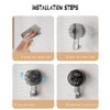 Kuangpu 3 Pack Vacuum Rotation Suction Cup Hook, 44 LB