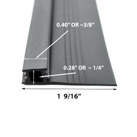Cottonwood Hardware Sliding Screen Door Bug Seal Strip, 84' Long - Black Rubber Stripping with Bug Seal