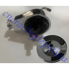 CNCRSR Chevy Buick CHROME Saginaw Power Steering Pump w/ Pulley PS Pontiac Oldsmobile