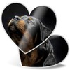 2 x Heart Stickers 7.5 cm - Beautiful Rottweiler Dog