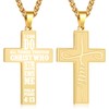 Gnamy Faith Cross Necklace for Men Male Him Teen Teenage