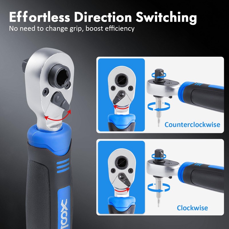 XOOL 78-Piece Ratchet Wrench & Screwdriver Tool Set with Metric