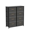 Simple Houseware 8 Drawer Dresser Wide Storage Tower, Dark Grey