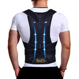 ZSZBACE Posture Supporter, Posture Belt, Unisex, Sweat Absorbent, Breathable, Easy to Put On and Take Off, Back Muscle Support, M: 31.5 - 37.4 inches (80 - 95 cm)