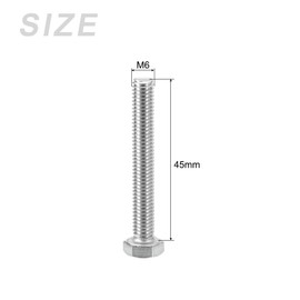 METALLIXITY Hex Head Screws Bolts, Nuts, Flat & Lock Washers Kits (M6-1x45mm) 10 Set, Stainless Steel Fully Threaded Machine Screws Bolt Set - for Home Appliance Equipment