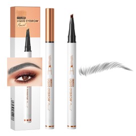 Yulinlon Q707 4 Tipped Precise Brow Pen – Long-Lasting Waterproof Eyebrow Pencil for Natural, Defined Brows – Easy to Use, Suitable for All Skill Levels (3#Grey)