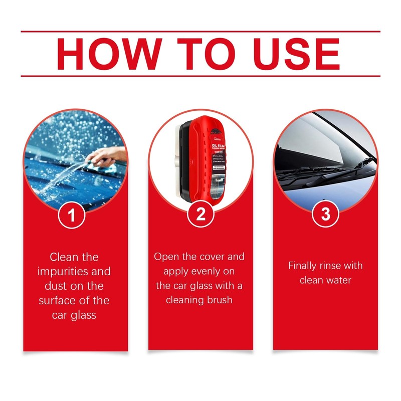 2pack Automotive Oil Film Cleaning Brush New Glass Coating for