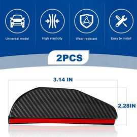 2 piezas de protectores de lluvia para espejo retrovisor - Protectores de espejo de fibra de carbono, cubiertas flexibles universales de PVC, accesorios duraderos para vista lateral para autos