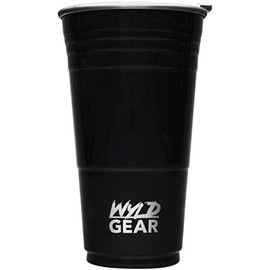 Wyld Gear Wyld Cup - Stainless Steel, Vacuum Insulated Tumbler Party Cup with Lid - 24oz Black