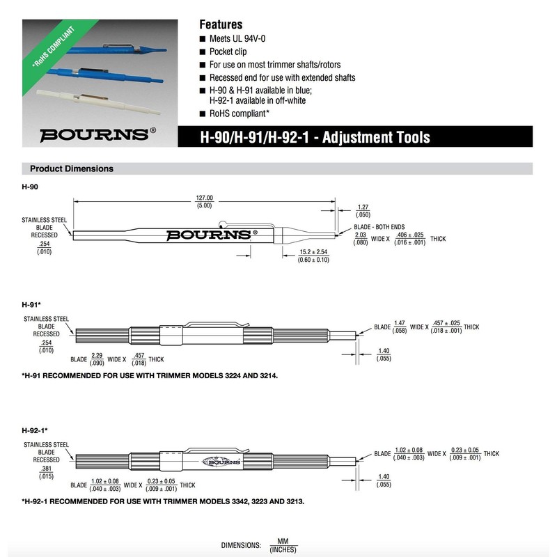Potentiometer Tools & Hardware Adjust. Tool (Pack of 2)
