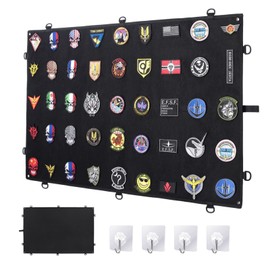 ComPDCVD 110 x 70 cm Patches Velcro Wall Velcro Mat Velcro Board Patches Velcro Patch Velcro Patch Velcro Tactical Patch Display Board Board Foldable with Eyelets for Military Patch Stamping Badge